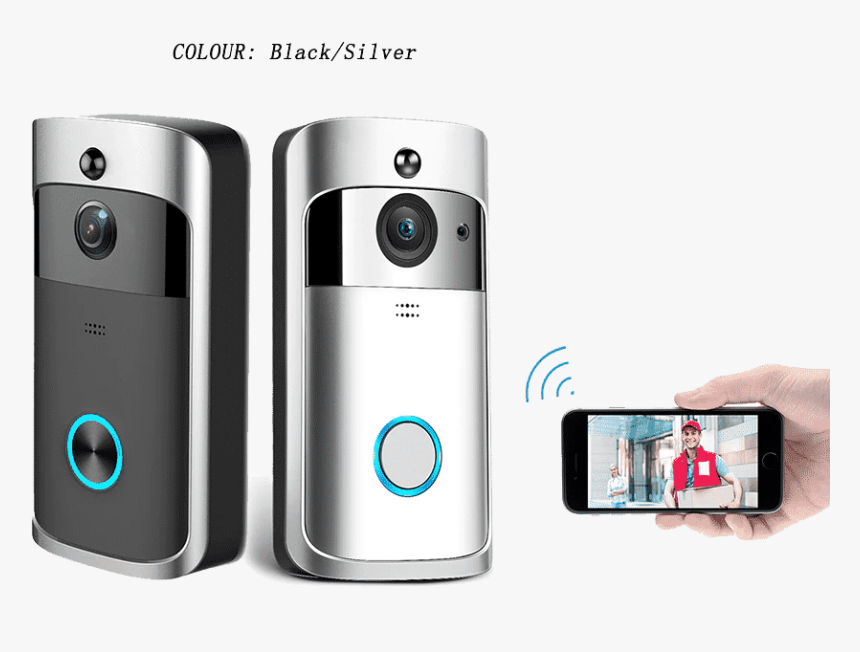 Smart Home Doorbell Hd Camera Wifi Night Vision Video - Doorbell, HD Png Download