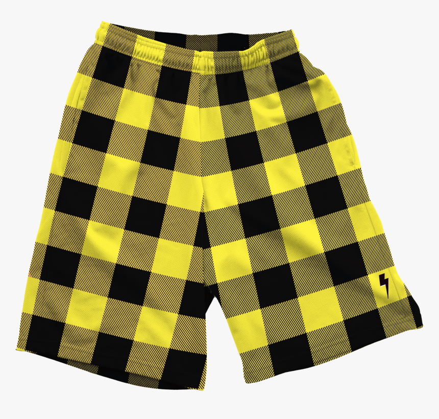 Neon Yellow & Black Plaid Shorts Mens Shorts T6 
 Class, HD Png Download