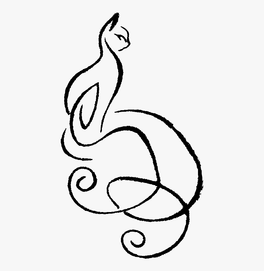 I Tried To Make It With Watercolor Brush,hope You Like - Tatoo Chat Ligne, HD Png Download