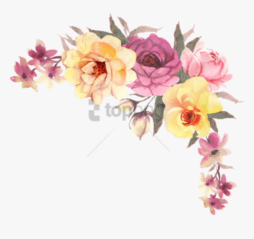 Free Png Transparent Watercolor Flowers Png Image With - Boho Watercolor Flower Png, Png Download
