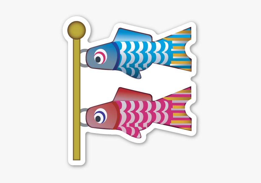 Carp Streamer Emojistickers Com - Japan Fish Lantern Png, Transparent Png