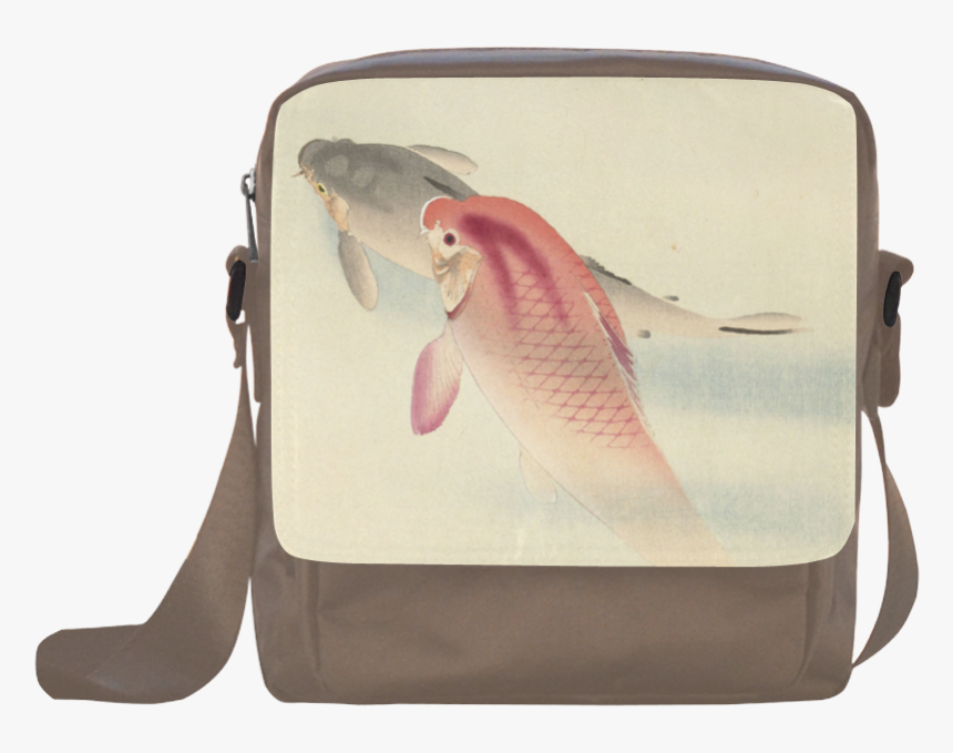 Carp Fish, Japanese Woodcut Crossbody Nylon Bags - Messenger Bag, HD Png Download