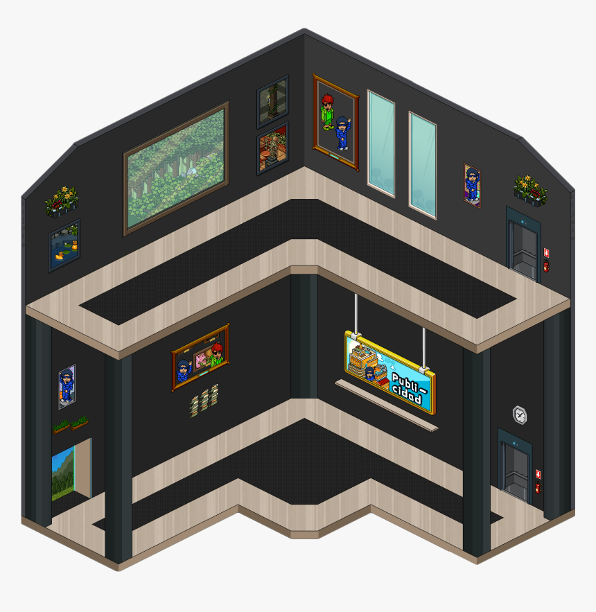 Sala Publicidad Kijote - Hall Room Habbo, HD Png Download