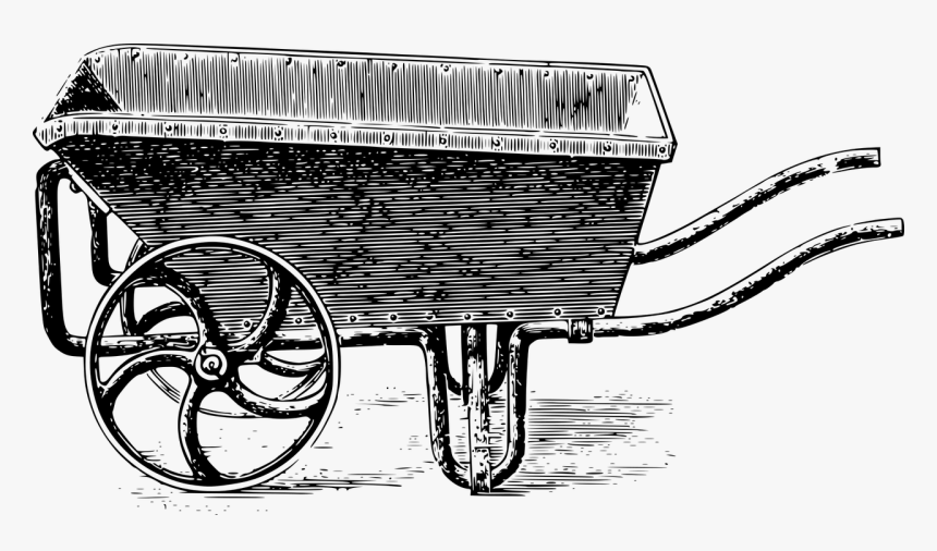 Old Wheelbarrow Clipart, HD Png Download