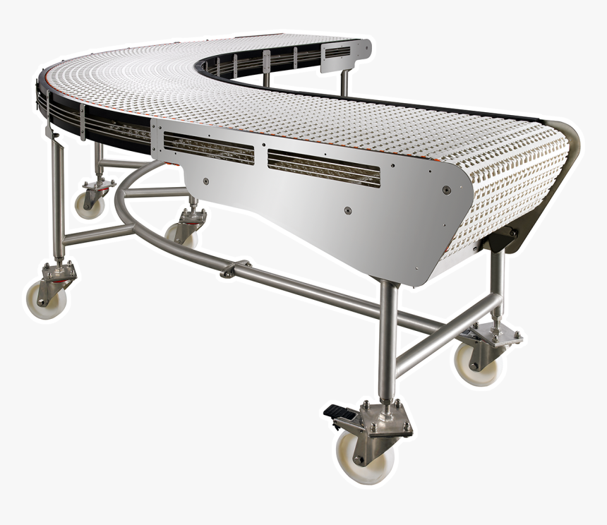 Curved Conveyor Belt In Hygienic Design - Conveyor Belt Png, Transparent Png