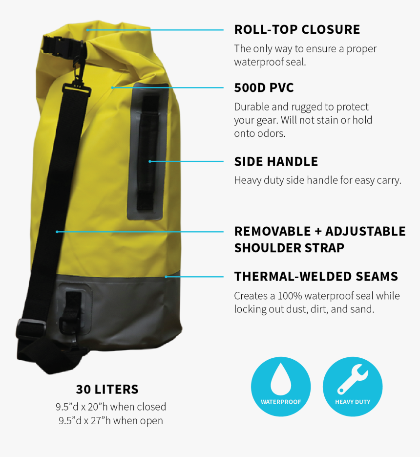 Buy A Floating Sunglasses Pack, Get A Yellow Dry Bag - Bag, HD Png Download