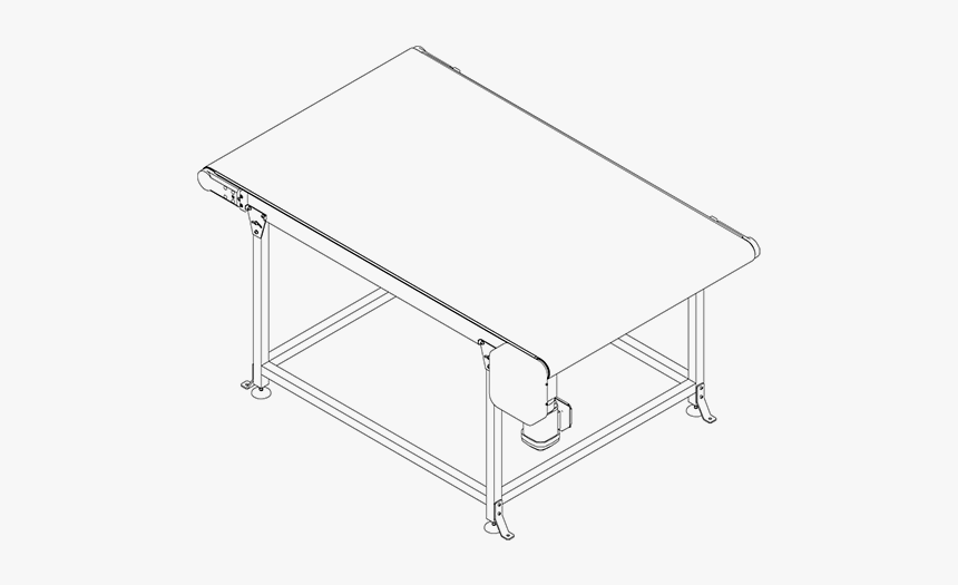 90 Flange - Square Conveyor Table Drawing, HD Png Download