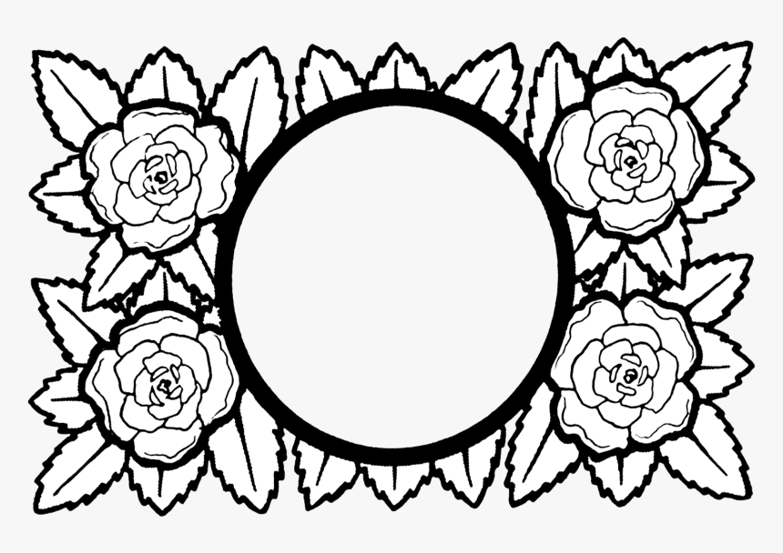 Roses Frame Vintage Public Domain Image Printable Happy Birthday