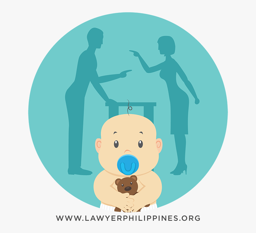 Parents Arguing With A Baby Between Them - Illustration, HD Png Download