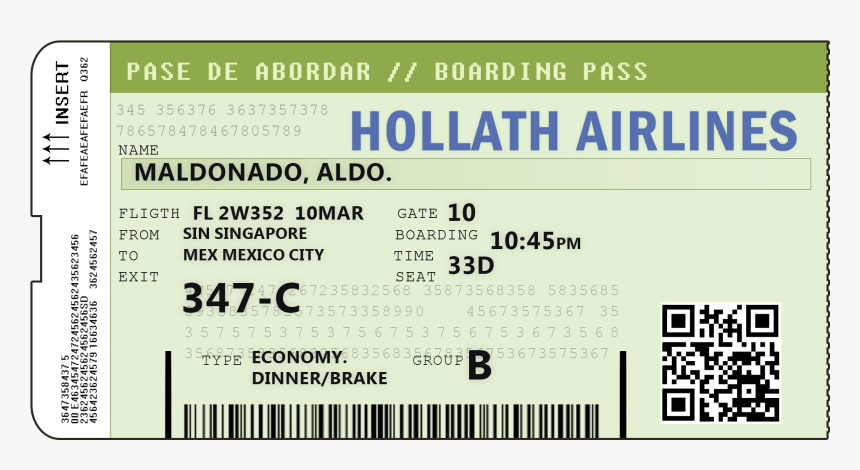 Pase De Abordar / Board I Ng Pass 345 356376 363 7357378 - Villainous Aldo Maldonado, HD Png Download