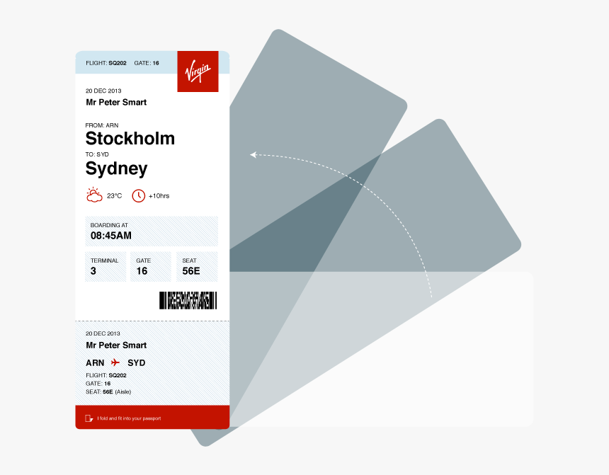 Plane Ticket Redesigned, HD Png Download