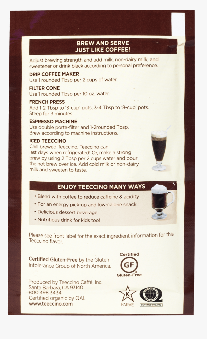 Teeccino, HD Png Download