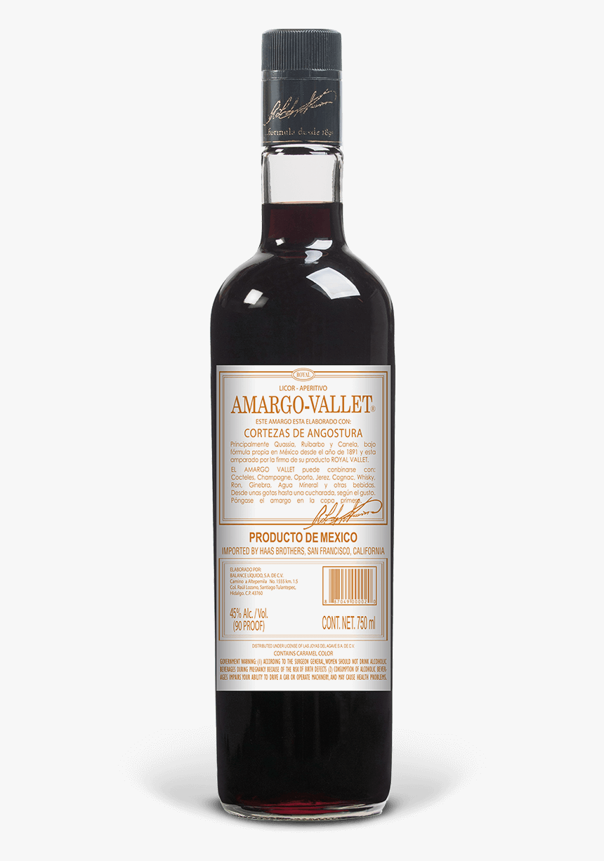 Amargo Angostura Vallet Liqueur, HD Png Download