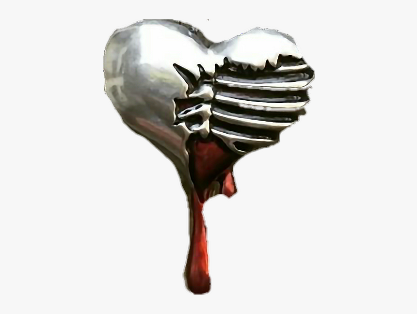 #heart #platinium #roto #sangre #gota #solo #quebrado - Visual Arts, HD Png Download