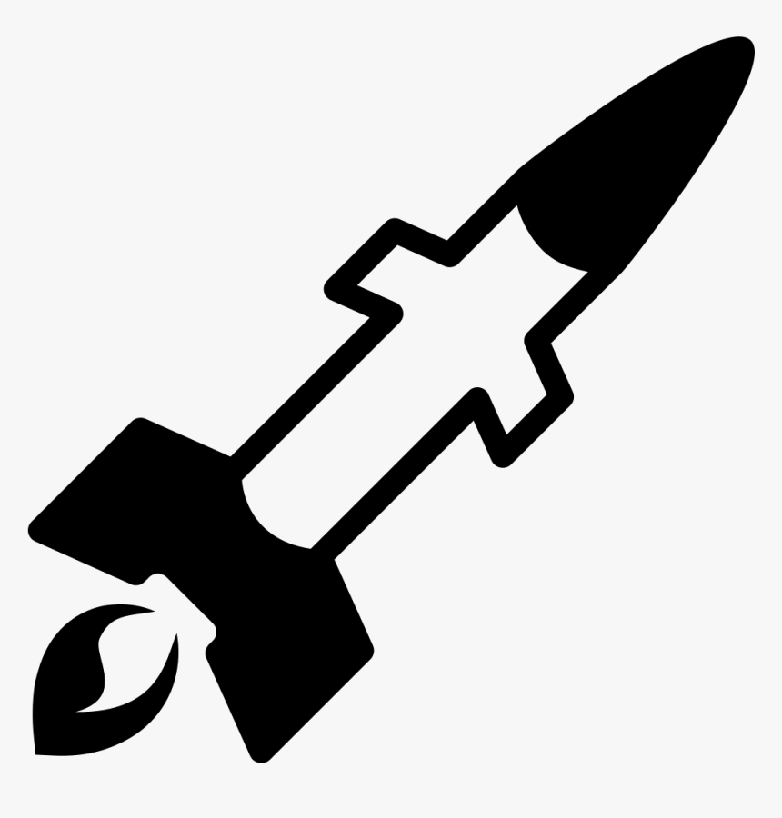 Rocket - Black And White Missile Clip Art, HD Png Download
