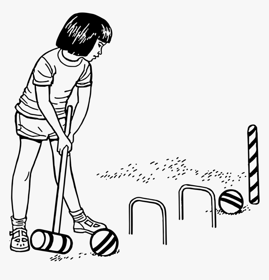 Croquet Clip Art Black And White, HD Png Download