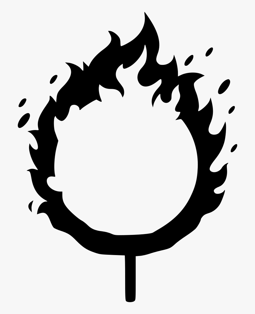 Fire Hoop - Fire Hoop Silhouette, HD Png Download