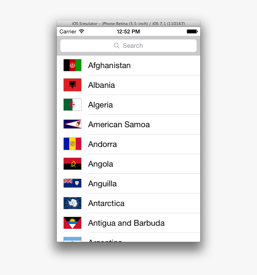 Ios Country Code Picker, HD Png Download