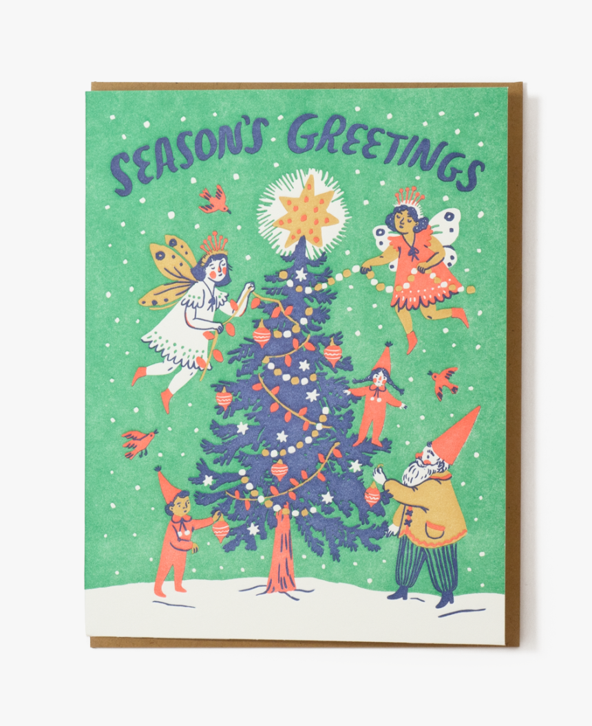Seasons Greetings Card 
 Class Lazyload Lazyload Mirage - Christmas Tree, HD Png Download