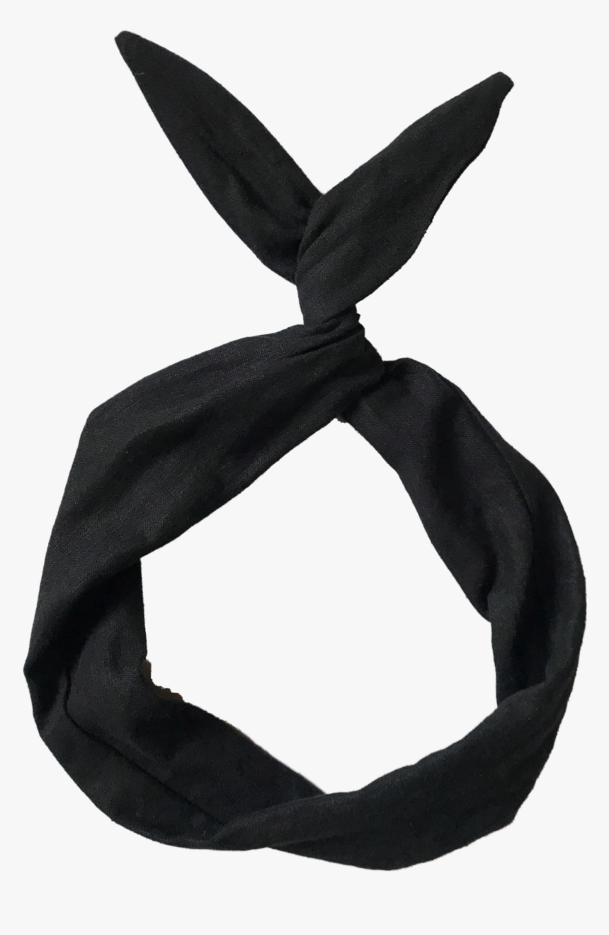 Image Of Black Linen Wire Headband - Scarf, HD Png Download