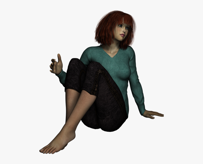Redhead Girl Png, Transparent Png