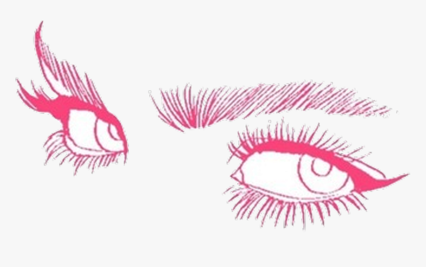 Eyelashes Clipart Tumblr Transparent - Aesthetic Drawing Tumblr Eyes, HD Png Download