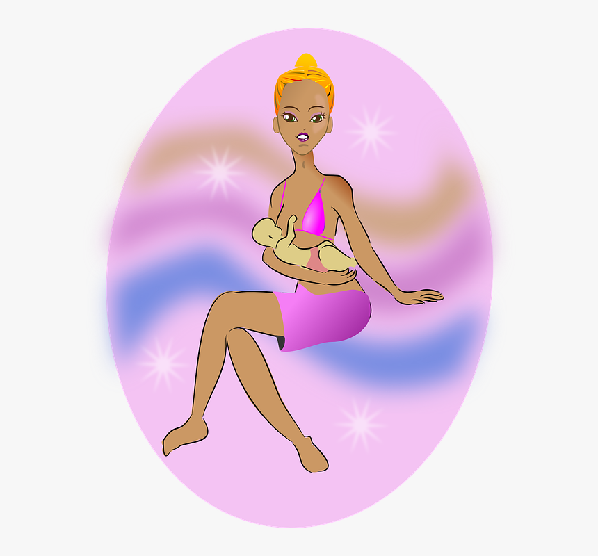 Desenhos De Mulher Com Bebe, HD Png Download