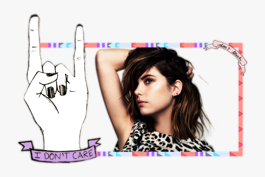 Tumblr Hipster Editing Mickey Mouse - Don T Care Png, Transparent Png