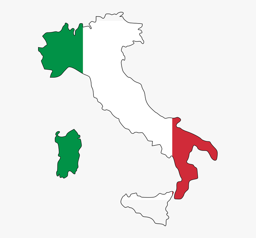 Transparent Italy Map Clipart - Map Italy Clipart, HD Png Download