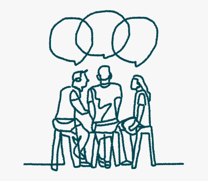 Group Chat - Line Art, HD Png Download