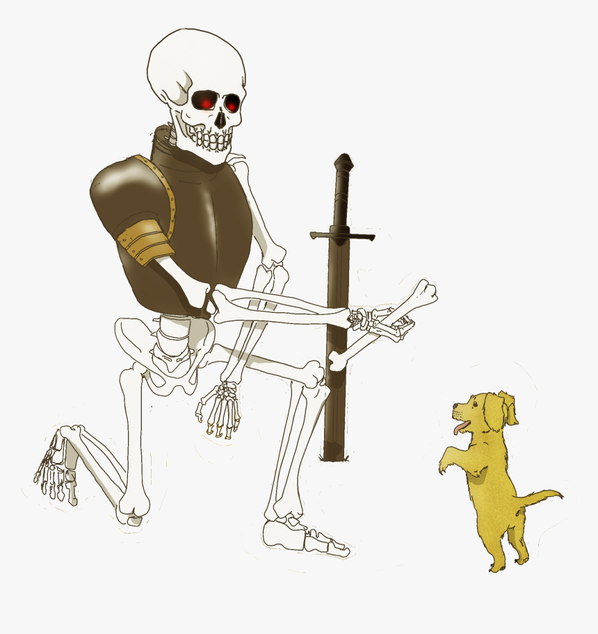 The Skeleton And Puppy, HD Png Download