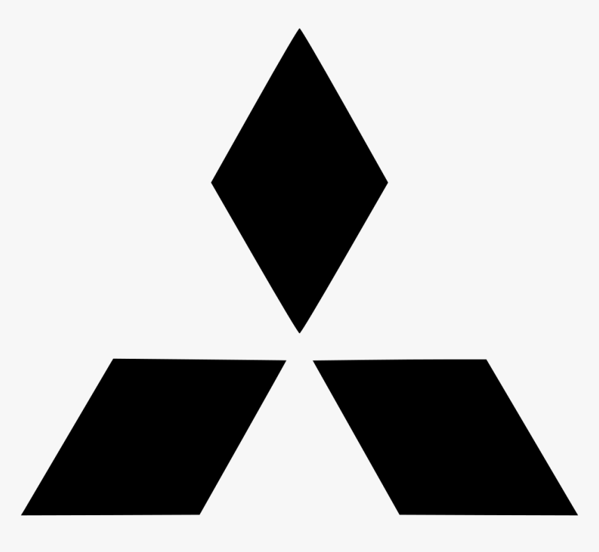 Mitsubishi Auto Automobile Label - Mitsubishi Logo Png White, Transparent Png
