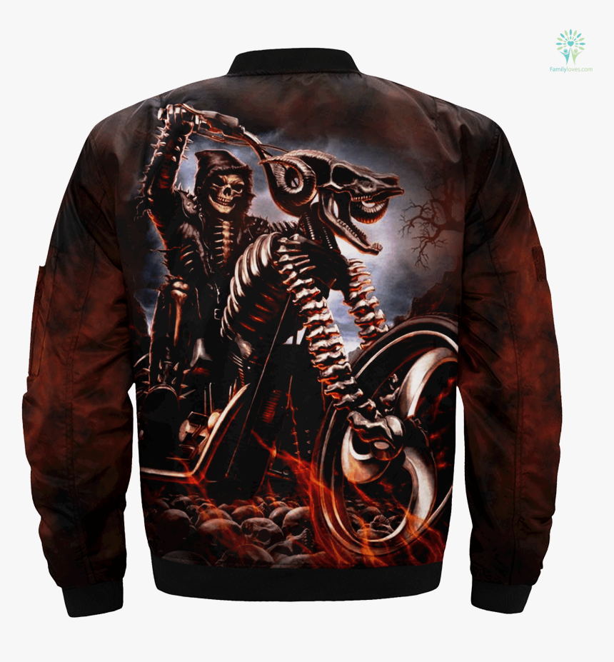 Motorcycle Skeleton Over Print Jacket %tag Familyloves - Motorcycle, HD Png Download