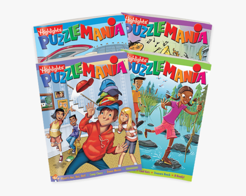 Puzzlemania 4-book Set - Cartoon, HD Png Download