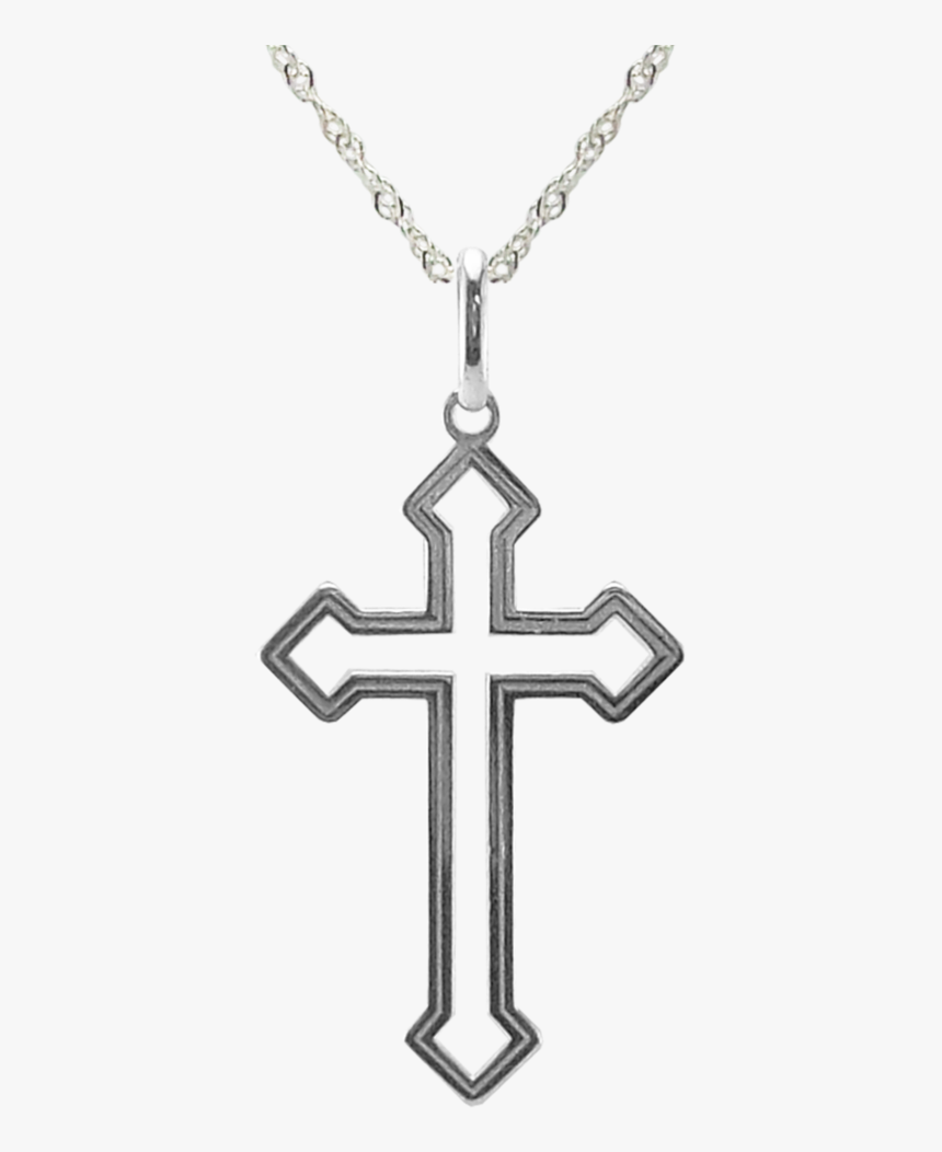 Pingente De Prata Crucifixo Com Pontas - Cruzifixo Png, Transparent Png