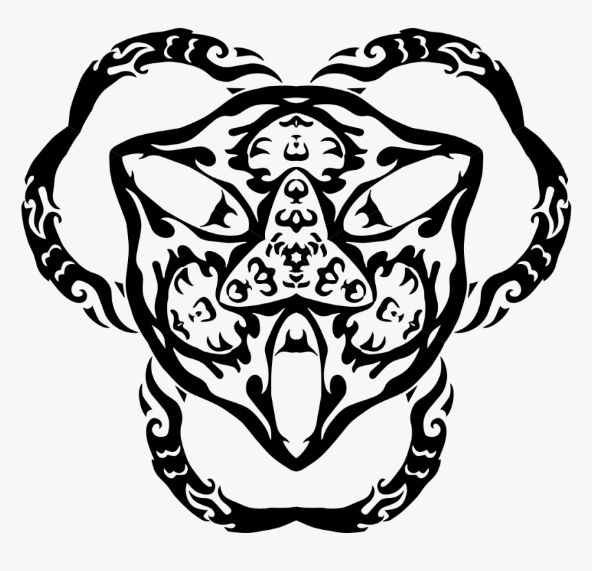 Tribal Art - Black And White Tribal Art Detail, HD Png Download