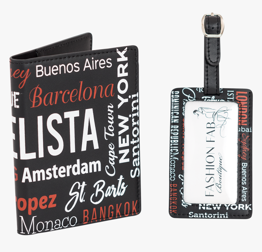 Passport Holder Luggage Tag Travel Set - Book Cover, HD Png Download