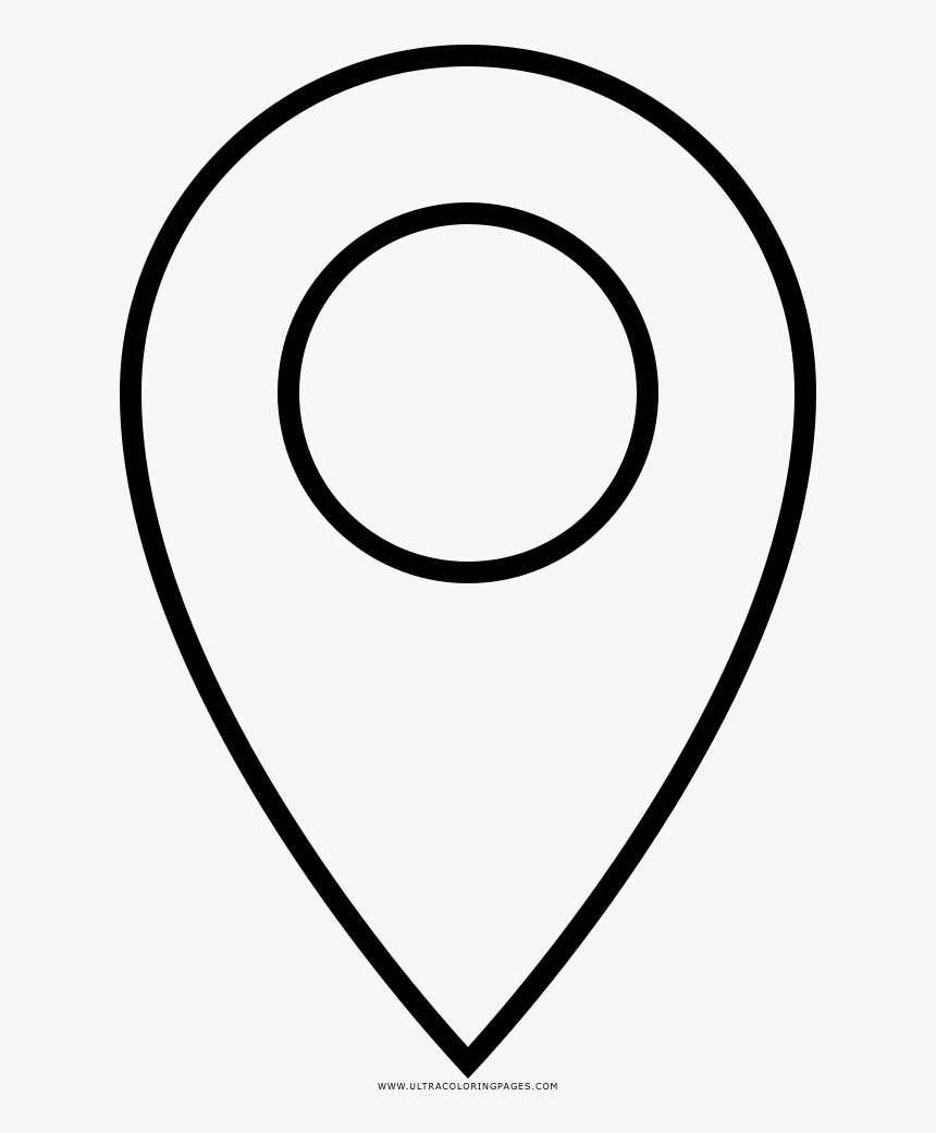 Map Marker Coloring Page - Circle, HD Png Download