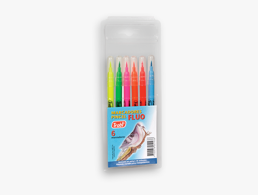 Marcadores Trabi Pincel Fluo, HD Png Download