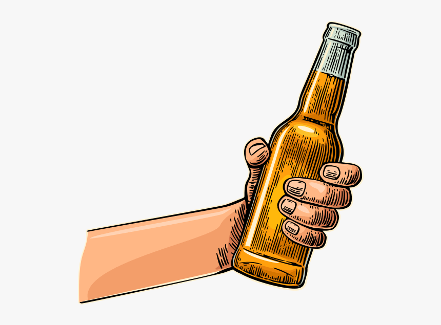 Beer Bottle Cheers Illustration, HD Png Download
