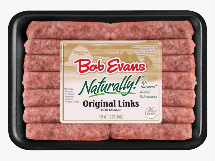 Bob Evans Naturally Original Sausage Links - Bob Evans Natural Sausage Links Nutrition, HD Png Download