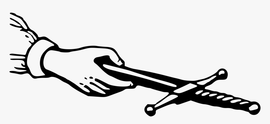 Line Art,coloring Book,blackandwhite - Drawing Of Dagger Clip Art, HD Png Download