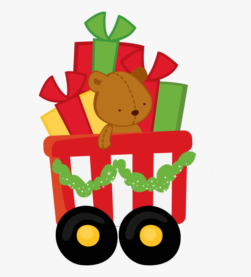 Christmas Train Clipart, HD Png Download