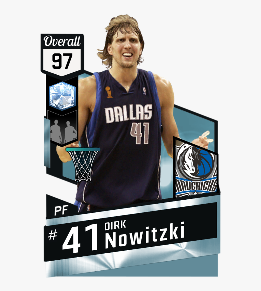 06 Dirk Nowitzki Myteam Diamond Card - Giannis Antetokounmpo 2k Card, HD Png Download