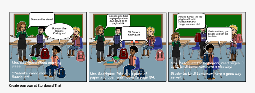 Storyboard Conversations In Spanish, HD Png Download