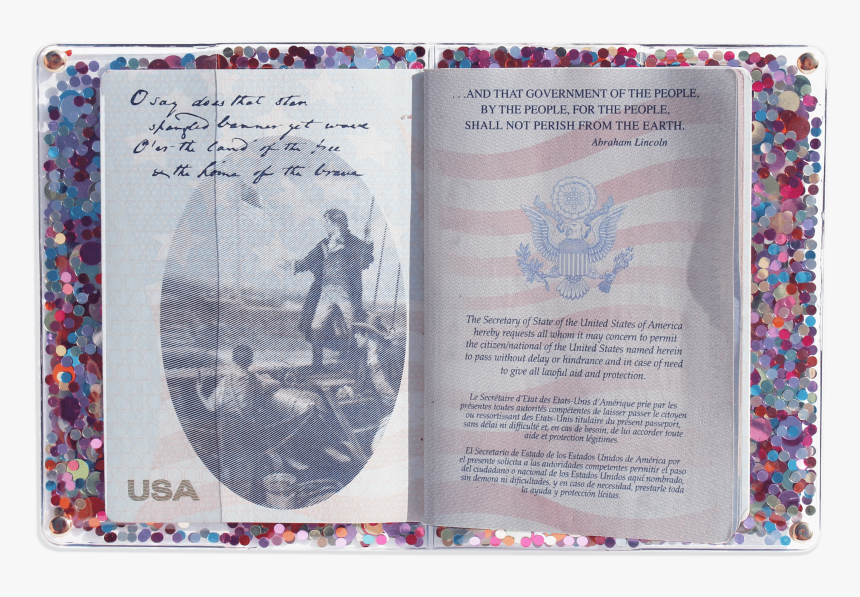 Packed Party Confetti Passport Holder Travel - Atlas, HD Png Download
