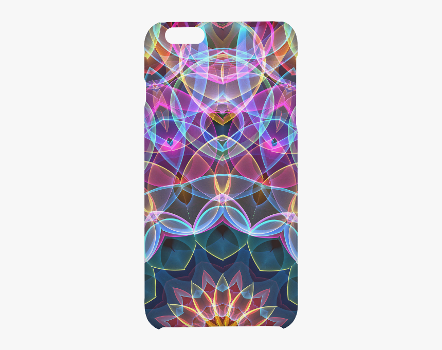 Purple Lotus Mandala Rainbow Bubbles Abstract Art Hard - Iphone, HD Png Download