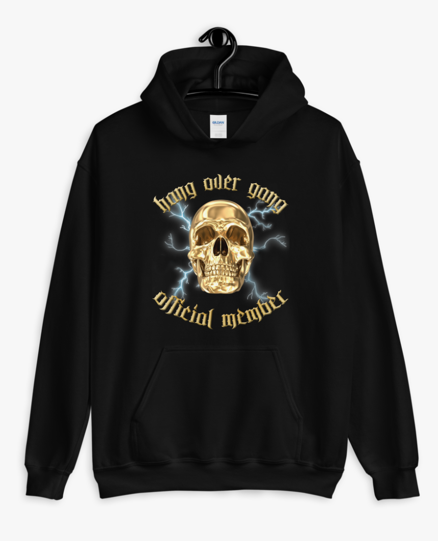 Insane Skull Shirt Mockup Front On Hanger Black - Swimming Hoodies, HD Png Download