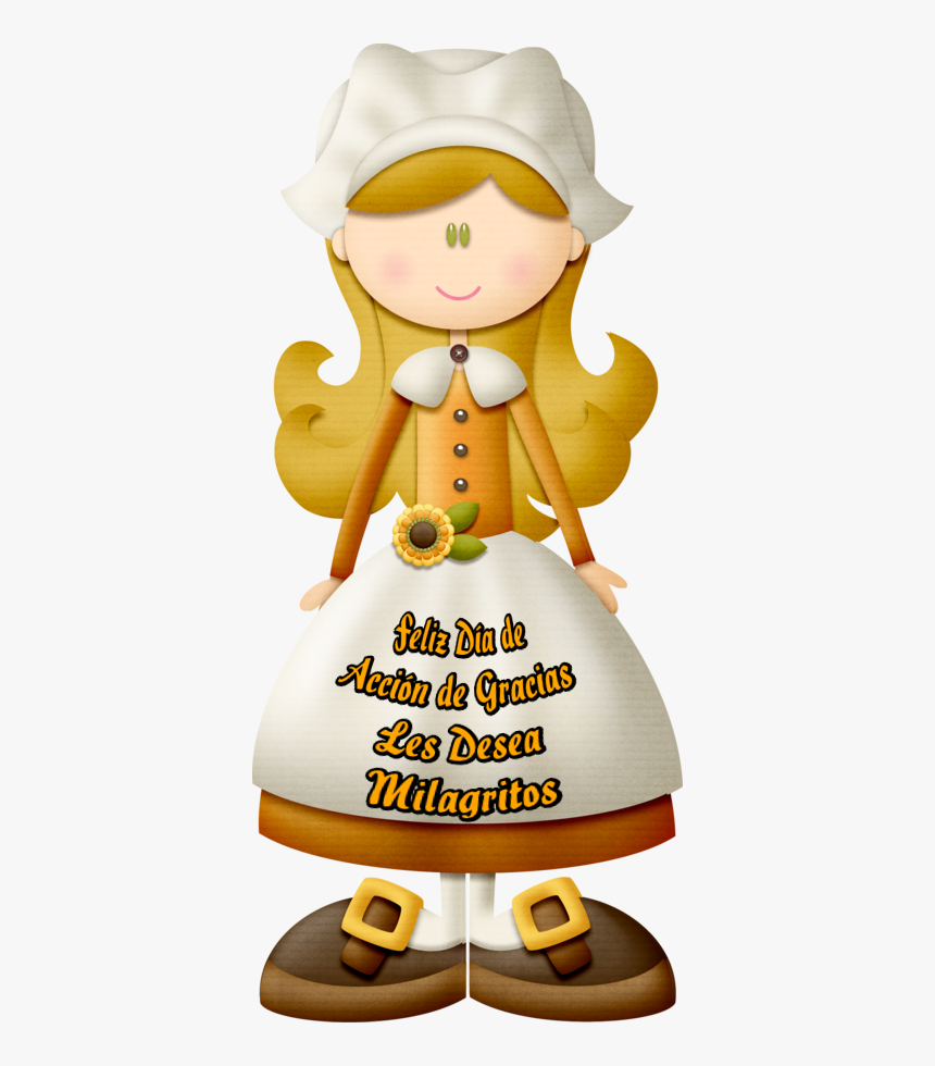 Girls Pilgrim Clip Art, HD Png Download