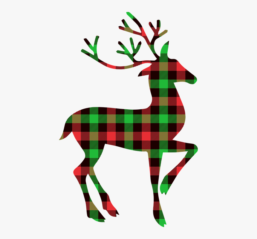 Christmas Reindeer Silhouette Clipart, HD Png Download